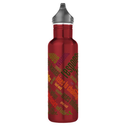 Motivierend Worte fördern positive Werte Trinkflasche (Rechts)