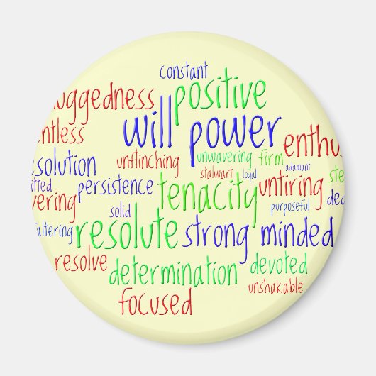 Motivierend Worte für das neue Jahr, positive Eins Magnet (Vorne)