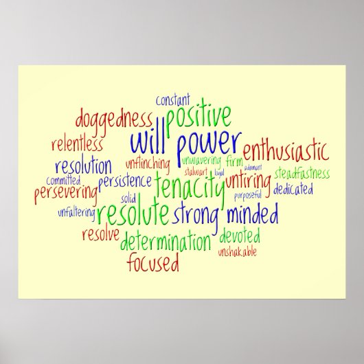 Motivierend Worte für das neue Jahr, positive Eins Poster (Vorne)