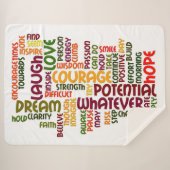 Motivierend Worte für positive Ermutigung Sherpadecke (Vorderseite (Horizontal))