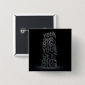 Motivierend Worte - Groß denken, groß werden Button (Vorne & Hinten)