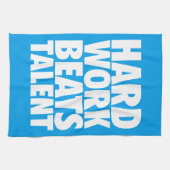 Motivierend Worte - harte Arbeit schlägt Talent Geschirrtuch (Horizontal)