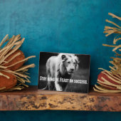 Motivierend Worte - Hunger Bleibe. Fest auf Erfolg Fotoplatte (Seite)