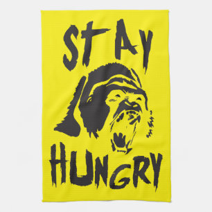Motivierend Worte - Hunger Bleibe Geschirrtuch