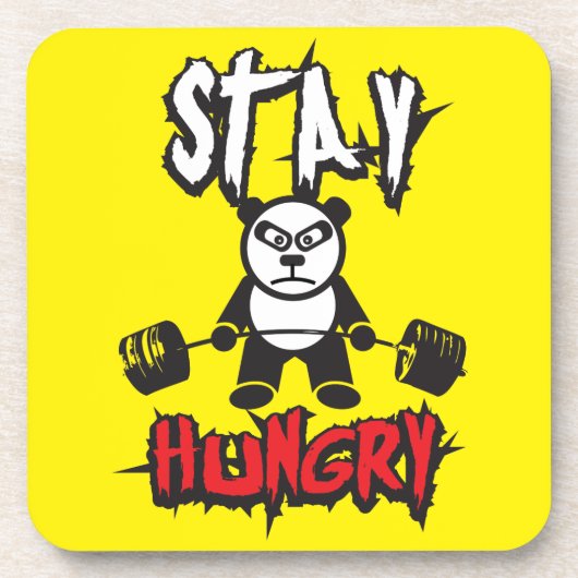 Motivierend Worte - Hunger Bleibe Untersetzer (Vorderseite)