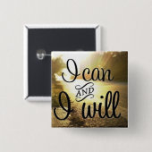 Motivierend Worte - ich kann und werde Button (Vorne & Hinten)