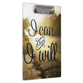 Motivierend Worte - ich kann und werde Klemmbrett (Rechts)