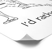 Motivierend Worte, ich würde lieber laufen Poster (Ecke)