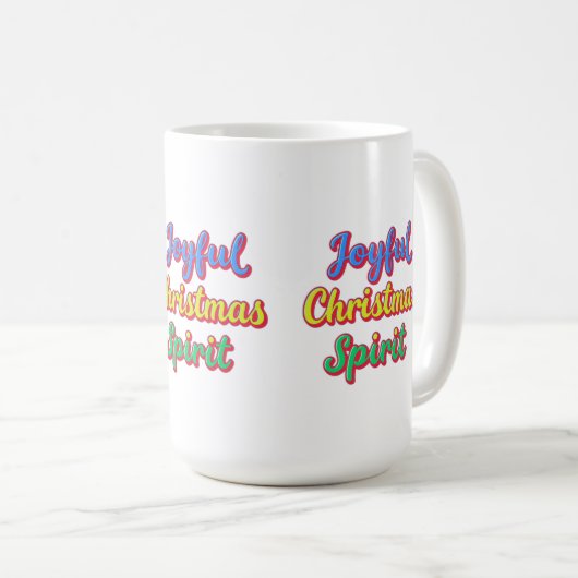 Motivierend Worte "Joyful Christmas Spirit" Kaffeetasse (VorderseiteRechts)