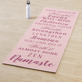 Motivierend Worte Moderne rosa Yoga Mat Yogamatte