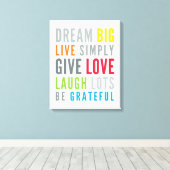 MOTIVIEREND WORTE ZUR LIEBE DURCH moderne Typograf Leinwanddruck (Insitu (Holzboden))