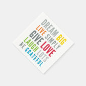 MOTIVIEREND WORTE ZUR LIEBE DURCH moderne Typograf Serviette (Ecke)