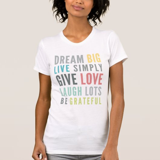 MOTIVIEREND WORTE ZUR LIEBE DURCH moderne Typograf T-Shirt (Vorderseite)
