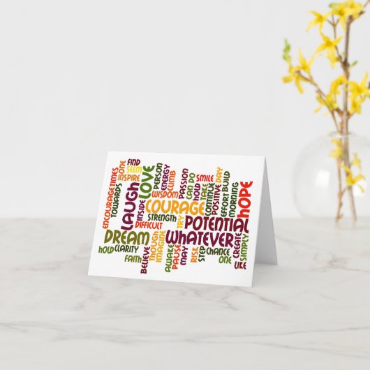 Motivierend Wörter #1 Karte (Gelbe Blume)