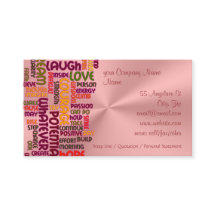 Motivierend Wörter #1 Positivität, rosa Chrom-Look