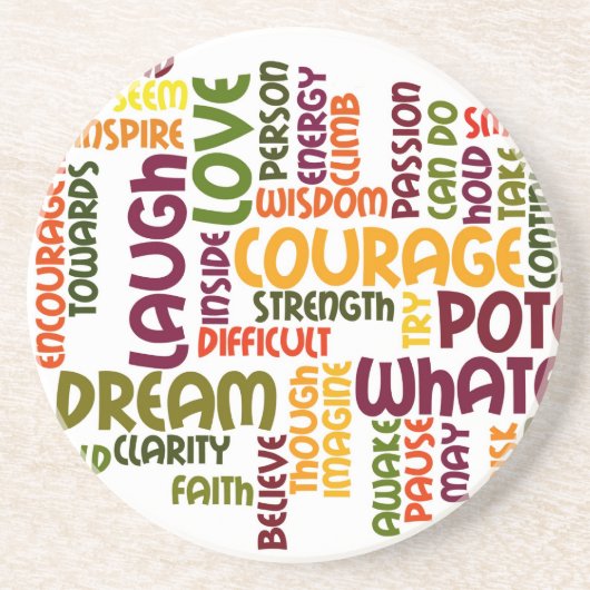 Motivierend Wörter #1 Untersetzer (Vorne)