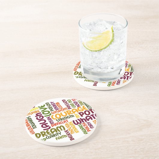 Motivierend Wörter #1 Untersetzer (Seite)