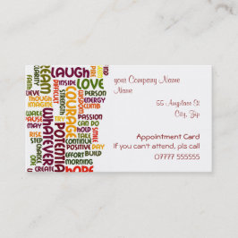 Motivierend Wörter #1, Verabredungskarte Visitenkarte