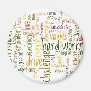 Motivierend Wörter 2 Kühlschrankmagnet