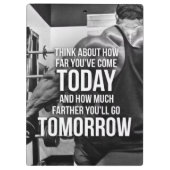 Motivierend Wörter aus dem Gym Klemmbrett (Rückseite)