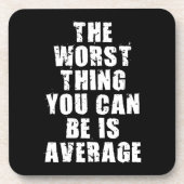 Motivierend Wörter: Durchschnittlich ist das Schli Getränkeuntersetzer (Vorderseite)