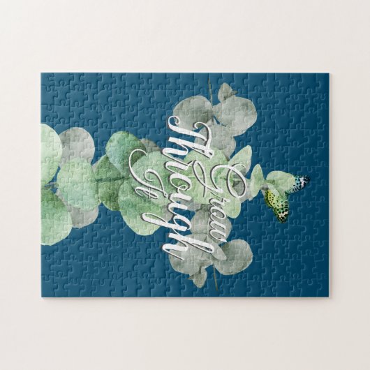 Motivierend Wörter Eukalyptus-Schmetterling Puzzle (Horizontal)