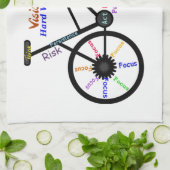 Motivierend Wörter, Fahrrad, Fahrrad, Fahrrad Geschirrtuch (Gefaltet)