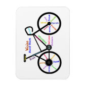 Motivierend Wörter, Fahrrad, Fahrrad, Fahrrad Magnet (Vertikal)