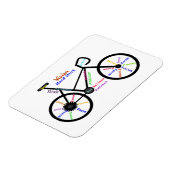 Motivierend Wörter, Fahrrad, Fahrrad, Fahrrad Magnet (Linke Seite)