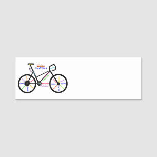 Motivierend Wörter, Fahrrad, Fahrrad, FahrradDamen Namensschild