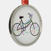 Motivierend Wörter für Fahrradsportfans Ornament Aus Metall (Rechts)