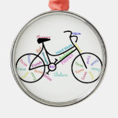 Motivierend Wörter für Fahrradsportfans Ornament Aus Metall (Vorne)