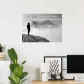 Motivierend Wörter für Praxis und Beharrlichkeit Poster (Heimbüro)