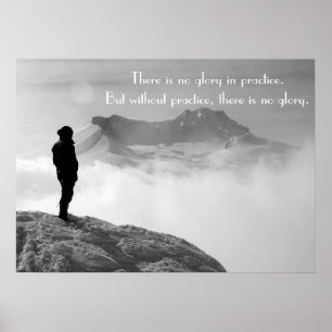 Motivierend Wörter für Praxis und Beharrlichkeit Poster