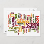 Motivierend Wörter Nr. 1 Postkarte (Vorne/Hinten)