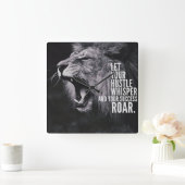 Motivierend Wörter Quadratische Wanduhr (Zuhause)