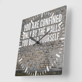 Motivierend Wörter Quadratische Wanduhr (Winkel)