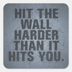 Motivierend Wörter Quadratischer Aufkleber