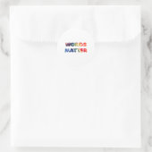 Motivierend Wörter Runder Aufkleber (Tasche)