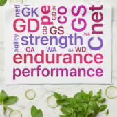 Motivierend Wörter und PositionenNetball Handtuch (Gefaltet)