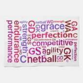 Motivierend Wörter und PositionenNetball Handtuch (Horizontal)