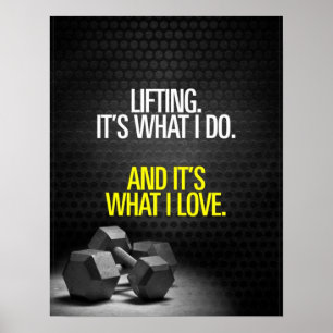Motivierend Wörter - Workout Poster
