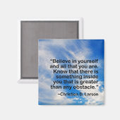 Motivierend Wörterbuchangebot | Glaube an dich sel Magnet (Vorderseite/Rückseite)