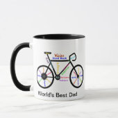 Motivierend Wörterbücher, Fahrradbeste Vater Tasse (Links)
