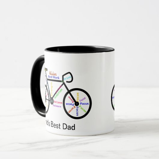 Motivierend Wörterbücher, Fahrradbeste Vater Tasse (Vorderseite Links)