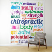 Motivierend Wortkollektion Chiropraktik Wandteppich (Beispiel)
