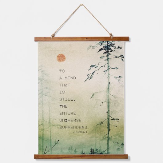 Motivierend Zen Quote Asian Art Wood Wandteppich Mit Holzrahmen (Vorderseite)
