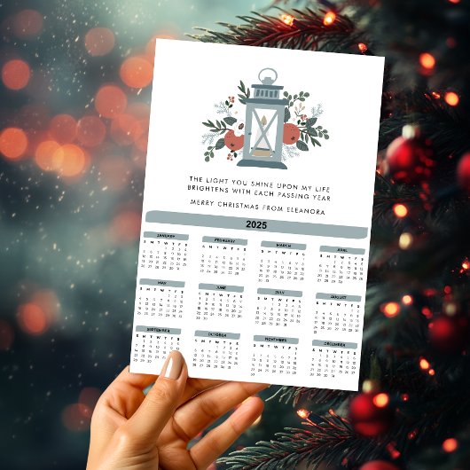 Motivierend Zitat 2025 Kalender Feiertagskarte