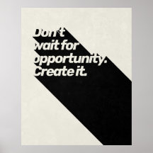 Motivierend Zitat 70er Typografie Long Shadow