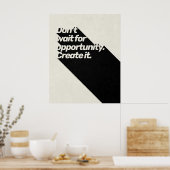 Motivierend Zitat 70er Typografie Long Shadow Poster (Küche)